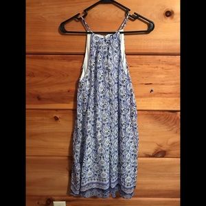 Blue and White Flowy Dress